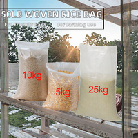 Sacs tissés en PP SGGLOBAL de 50 lb (22,7 kg) pour riz, scellables à chaud, pour engrais et aliments pour animaux, recyclables, usage agricole