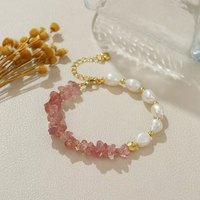 Bracelet en perles d'eau douce naturelles Sweet Girl, bracelet baroque, jade irrégulier, design original