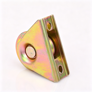 Roulette de portail silencieuse à gorge en V avec double roulement à billes et support au sol, en acier galvanisé robuste, certifiée CE, OEM disponible - Product Image 4