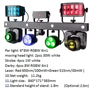 Chuyên Nghiệp Xách Tay DJ Ánh Sáng Thiết Lập Với Đứng New Buổi biểu diễn Thanh Di Chuyển Dj Hệ Thống Chiếu Sáng DJ Đèn Buổi biểu diễn Thanh Cho Disco Đảng Đèn Sân Khấu - Product Image 6