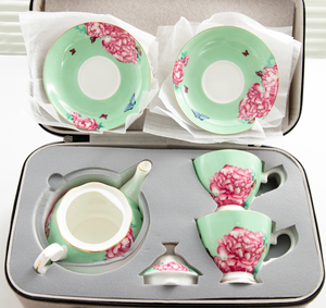 Service à thé de luxe en porcelaine fine britannique, écologique, durable, sans BPA, avec logo personnalisé - Product Image 3