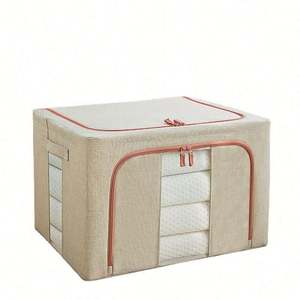 Armario de Gran Capacidad de 25/66/100L, Organizador de Ropa Plegable, Bolsa de Almacenamiento con Marco de Acero, Caja de Almacenamiento Impermeable - Product Image 2