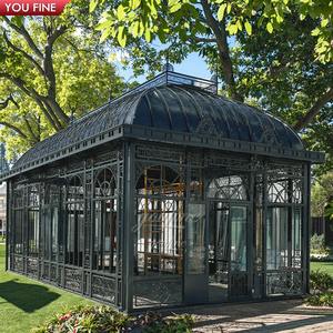 YOUFINE Wit Smeedijzeren Paviljoen Kas Oranjerie voor Landgoederen Achtertuin Tuin - Product Image 3