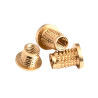 Inserts Cetakan Injeksi Kuningan Kustom, Insert Ulir Knurled, Mur M2 M6 M8 untuk Plastik, Otomotif, Kesehatan, dan Bagian Pertambangan