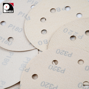 Disques de ponçage anti-colmatage dorés avec support auto-agrippant en oxyde d'aluminium pour <span class=keywords><strong>carrosserie</strong></span> automobile et rénovation de meubles - Product Image 2