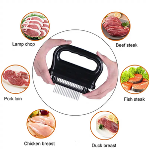 Attendrisseur de viande à 48 lames en acier inoxydable Attendrisseur à lame souple Outil de cuisson pour attendrir le steak Cuisine domestique - Product Image 3