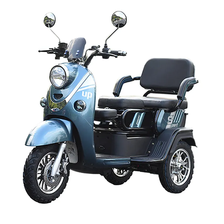 Scooter elétrico dobrável, alta qualidade, 48v, 500w, 14 polegadas, duas rodas frontais, triciclo motorizado, elétrico, trike, bicicleta