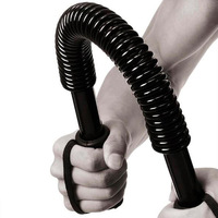 Barre d'exercice à ressort bidirectionnelle noire personnalisée, extenseur de poitrine, fitness, barre à ressort robuste et durable, barre de torsion de puissance