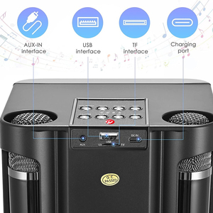 Altavoces inalámbricos Bluetooth para máquina de karaoke con micrófono dual para adultos, niños, fiesta, Oficina - Product Image 4
