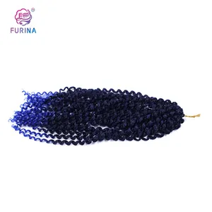 Wholesale synthetic braid wig curly end twist african braid hair styles ombre double color twist braid