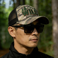Gorra de Camionero Deportiva de Malla con Diseño Original Heycap, Gorra de Camuflaje con Logotipo Personalizado de Moda, Gorra de 5 Paneles con Visera Ligeramente Curvada para Hombre