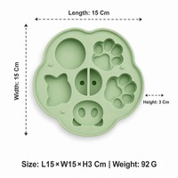 Silicone baby cakevorm voor gestoomde cakes, voedselveilig, BPA-vrij, makkelijk uit de vorm te halen, 6-delig, schattige dierenvormen, DIY babyvoedingsvorm, bakvorm