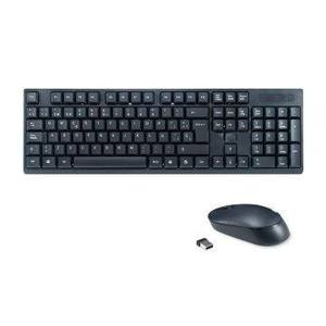 Clavier et souris - combo sans fil 2,4 GHz, couleur noire, comprend un clavier et une souris ergonomiques pour plus de confort et d'efficacité. * - Product Image 1