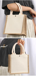 Sac fourre-tout en <span class=keywords><strong>toile</strong></span> avec poignées, logo imprimé, Wenzhou, en stock, vente en gros, bricolage, peinture à la main, graffiti, cadeau, vierge - Product Image 6