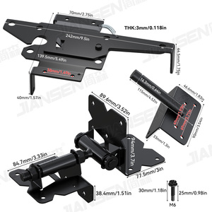 Bản lề + chốt nhiệm vụ nặng nề tự đóng cửa bản lề cổng có thể điều chỉnh cổng Kit hai cách cửa chốt phần cứng thiết lập cho vinyl/Gỗ hàng rào - Product Image 2