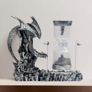 Nouvelle bataille <span class=keywords><strong>Dragon</strong></span> <span class=keywords><strong>sablier</strong></span> DRB003 Pterosauria Sculpture résine artisanat ornements minuterie de bureau - Product Image 5