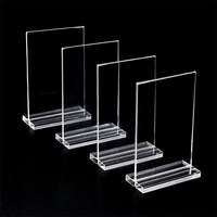 Support de table en acrylique transparent A4 pour affichage publicitaire, prix et menus