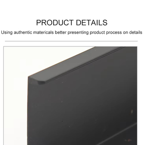 Pegangan kabinet laci lemari pakaian dapur aluminium Aloi pegangan tarik tersembunyi tepi jari pegangan kabinet hitam Matt - Product Image 5