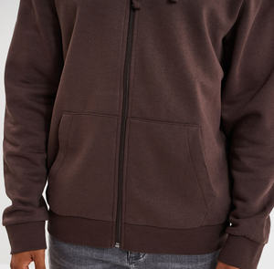 Sweat à capuche zippé décontracté pour homme, motif uni, polaire ultra doux, écologique, séchage rapide, idéal pour le bureau et les week-ends - Product Image 3