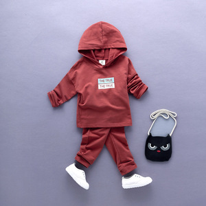Ensemble de sweats à capuche et pantalons de survêtement de mode coréenne pour enfants, tenues d'entraînement sur Taobao - Product Image 2