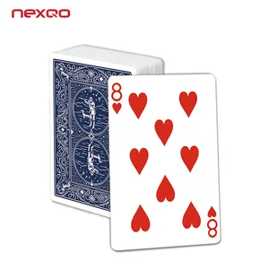 Cetak LOGO kustom kartu Poker plastik kartu bermain dengan Chip NFC