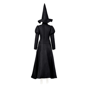Disfraz de bruja malvada de última moda para mujer, talla M, negro, vestido de juego de rol para Halloween, conjunto de falda, top y sombrero - Product Image 5