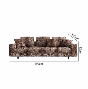 Lujo Minimalista con Tela de Estampado de Leopardo y Asientos Extra Grandes para una Sala de Estar Sofisticada Q Are You Trading C - Product Image 6