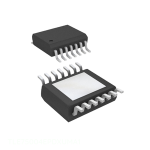 Circuit intégré de gestion de l'alimentation (PMIC) TLE75004EPDXUMA1, boîtier TSSOP 14 (0,154 po, largeur 3,90 mm), pad exposé - Product Image 1