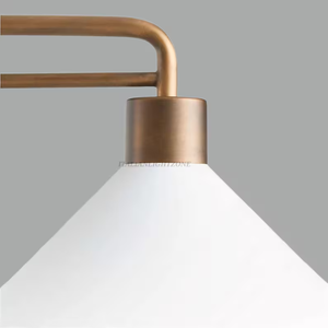 Lustre suspendu moderne de luxe en laiton à 2 lumières, style mi-siècle, luminaire de plafond linéaire réglable pour îlot de cuisine et salle à manger - Product Image 3