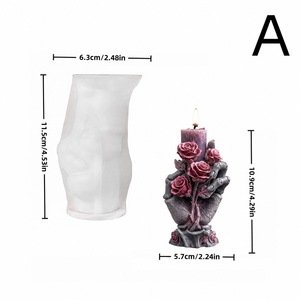 Halloween Skull Hand Candle Mold Silicone DIY Art Candle Making Kit Customizable Shape Transparent White Liquid Silicone - Product Image 4