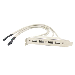 สายต่อขยาย USB 4 พอร์ต เมนบอร์ด 9 พิน ถึง 4 พอร์ต USB ตัวเมีย สายเคเบิลแผงด้านหลังเคสคอมพิวเตอร์ - Product Image 1