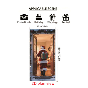 Custom Logo Hang Brief Banners Vrolijk Kerst Garagedeur Banner Cover Voor Feest Decoraties - Product Image 5