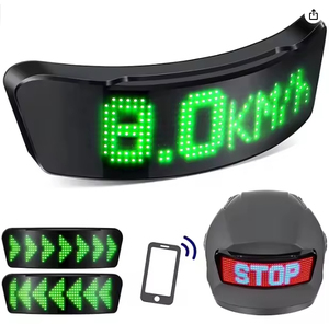 หมวกนิรภัยสำหรับขับขี่รถยนต์หน้าจอ LED แบบ DIY มีความยืดหยุ่น - Product Image 1