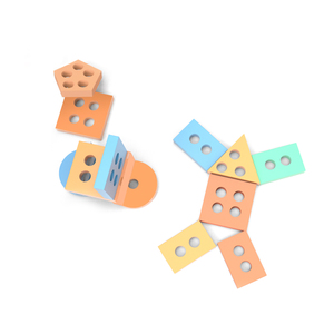Gioco Educativo Montessori in Legno, Blocchi Geometrici Impilabili, Regalo per l'Apprendimento dei Bambini, Sviluppo delle Abilità Motorie Fini Prescolare - Product Image 6