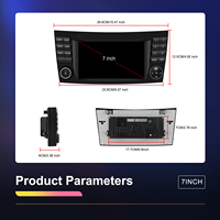 Podofo untuk Mercedes-benz E-Class W211 E200 CLS W219 Radio Mobil Android 7'' 2+64G Wireless Carplay/Android Auto GPS/WiFi OEM/ODM
