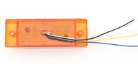 Feu de position latéral rectangulaire robuste 12V-24V pour camion, LED multicolore, clignotant et constant, étanche, lampe d'avertissement pour camion