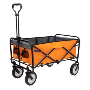 Carrito Plegable Db de 4 Ruedas, Naranja, Metálico, para Compras, Playa, Camping y Uso General - Product Image 3