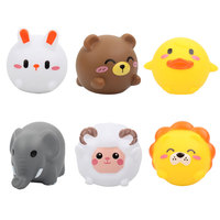 Ensemble de 12 jouets animaux en caoutchouc flottants lumineux, jouets de bain lumineux changeant de couleur dans l'eau pour bébé piscine
