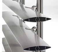 Pare-soleil en aluminium anodisé, 1 pièce, percussions de lame solaire, cadre en aluminium