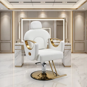 Best Selling Black Gold Barber <b>Chair</b> Women's Styling Salon <b>Chair</b> Hairdressing Makeup <b>Chair</b> for Beauty Salon - Product Image 1