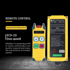 2 Buttons Industrial Electric Hoist Radio <b>Crane</b> <b>Remote</b> <b>Control</b> - Product Image 2