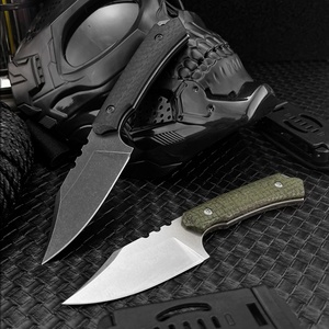 Outdoor Full Handle Small Straight Utility Knife 3.23 Inch <b>Camping</b> Anti-skid EDC Hunting Fishing Survival <b>Tool</b> OEM DIY - Product Image 2