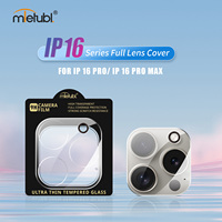 Film de protection d'écran 3D Mietubl pour IP 16 / 16 Plus / 16 Pro / 16 Pro Max, verre HD transparent avec cadre d'installation