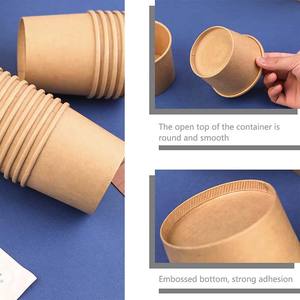 Grands bols en papier jetables, pour salade, soupe, fournitures de fête, pour les aliments chauds/froids, 50 pièces - Product Image 5