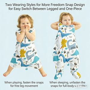 Saco de dormir <span class=keywords><strong>para</strong></span> bebé de gasa de algodón sin mangas, chaleco <span class=keywords><strong>para</strong></span> recién nacido, a prueba de patadas, fino <span class=keywords><strong>para</strong></span> verano, <span class=keywords><strong>para</strong></span> habitación con aire acondicionado, tejido con diseño de animal - Product Image 3