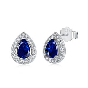 925 Sterling Bạc Đẹp Cổ Điển Cổ Điển Thời Trang Đồ Trang Sức <span class=keywords><strong>CZ</strong></span> 4*6Mm Màu Hình Dạng Quả Lê Đá Vàng Mạ Stud Bông Tai - Product Image 3