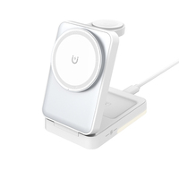 Support de chargeur sans fil magnétique portable 3 en 1, adaptateur de chargeur sans fil, support de charge rapide pliable, station de charge sans fil 3 en 1