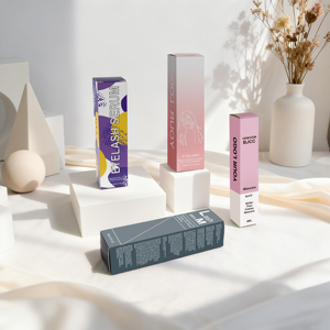 Trang Điểm Có Thể Gập Lại Nghệ Thuật Hộp Giấy Mỹ Phẩm Nhãn Hiệu Riêng Nhà Máy Gói Đầy Đủ Màu Sắc Gradient Lash Huyết Thanh Carton Gấp Hộp In Ấn - Product Image 1