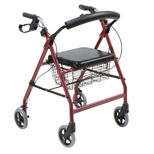 Fourniture d'usine Foshan 8 "roues en aluminium ROLLATOR WALKER chaise <span class=keywords><strong>de</strong></span> <span class=keywords><strong>transport</strong></span> avec frein pliable léger en aluminium Rollator - Product Image 2