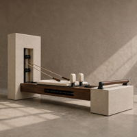 Reformer de Pilates de Madera de Nogal con Diseño Artesanal Jereathy, Reformer Clásico de Pilates